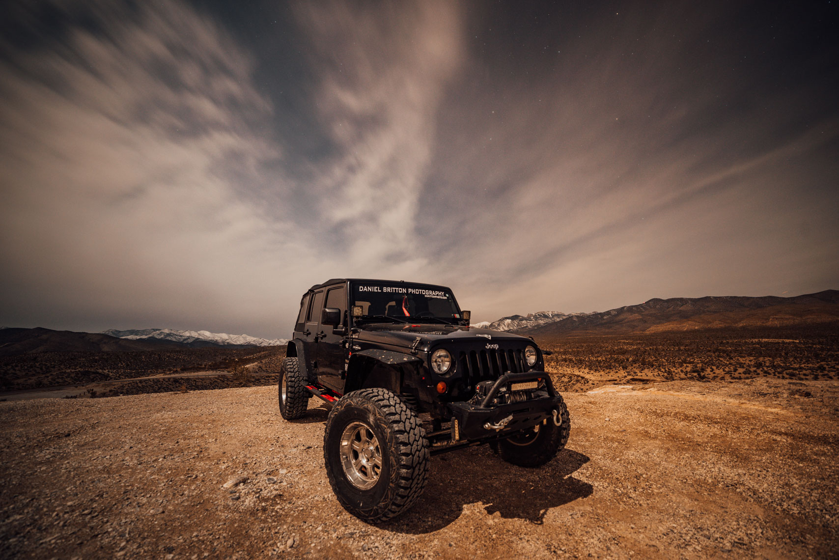 Jeep Wrangler, Night Photography, Automobile, Adventure Lifestyle Photographer Daniel Britton